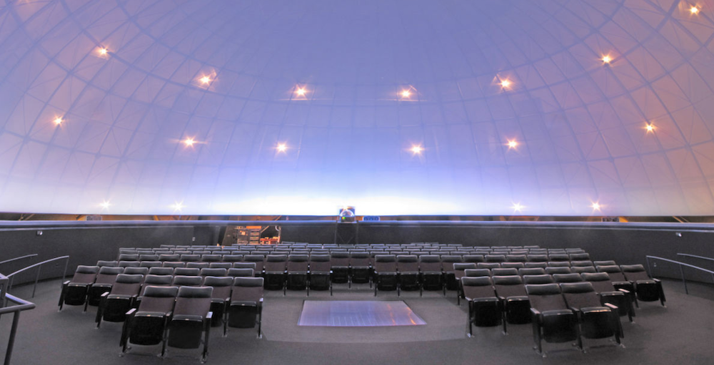 the planetarium at Union Station where they host holiday events in Kansas City